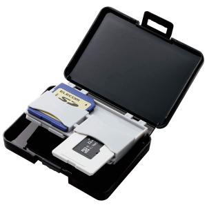 エレコム メモリカードケース プラスチック SD microSDケース メカニックブラック CMC-SDCPPBK ノートパソコンバッグ、ケースの商品画像