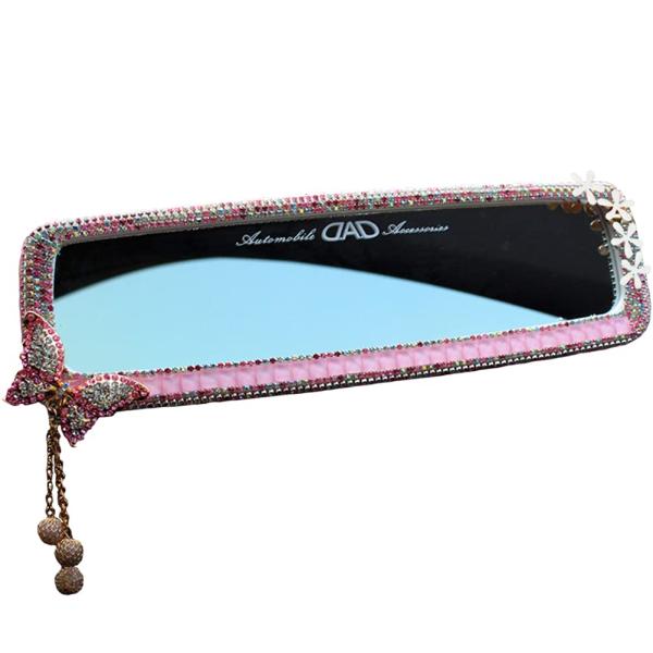 Umoraルームミラー デコレーション 豪華 車 ダイヤモンド 女の子 女性 おしゃれ インテリアト...