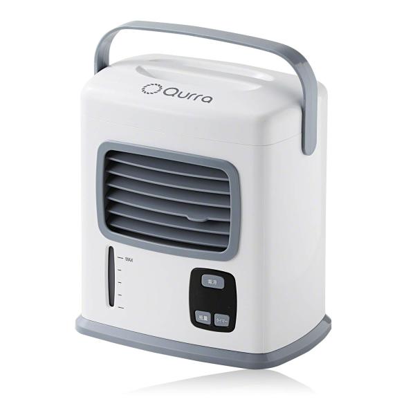 Qurra(Anemo Cooler Reco) 冷風扇 卓上 扇風機 上部給水 タンク 500ml...