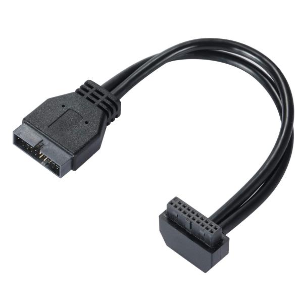 MZHOU SATA USB延長ケーブル-USB3.0マザーボード前面19ピンオス-メス延長ケーブル...