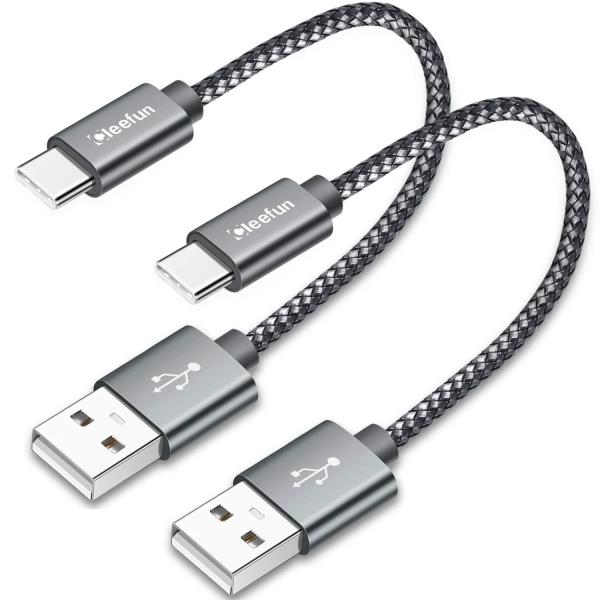 [30cm 2本] USB Type C/タイプc ケーブル 短い CLEEFUN 急速充電 cタイ...