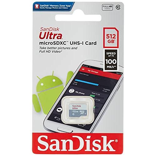 SanDisk 512GB Ultra microSDXC UHS 1カード 100MB/s グレー...