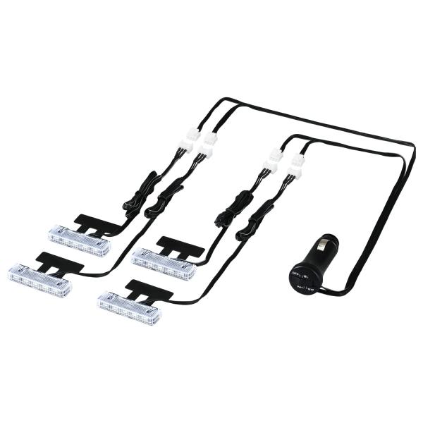 セイワ(SEIWA) 車内用品 LEDフロアライト 4連 ブルー/ホワイト切り替え イルミネーション...