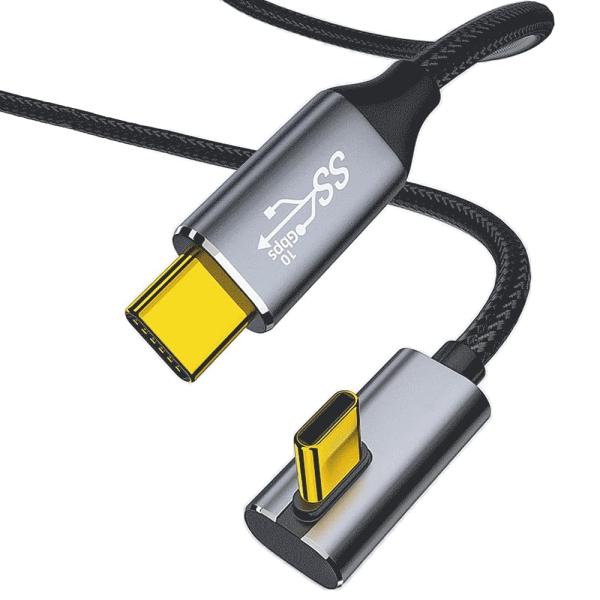 USB-C &amp; USB-C ケーブル L字 Type-c ケーブル PD対応100W/5A急速充電 ...