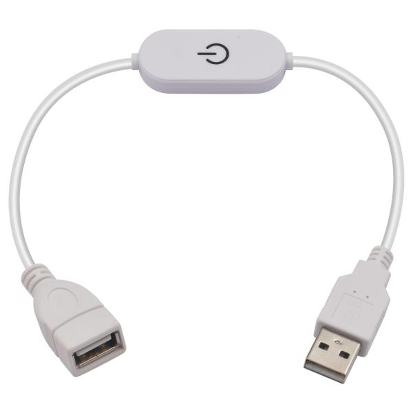 Dutttek USB延長ケーブルタッチ調光スイッチ付き、USBタイプA 2.0オスメス延長ケーブル...
