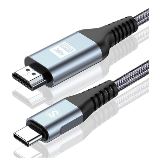 AviBrex HDMI Type-C 変換ケーブル 0.5M, 4K USB C HDMI 変換 ...