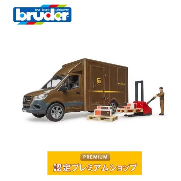 bruder ブルーダー MB UPS &amp; フォークリフト フィギュア付き BR02678 おもちゃ...