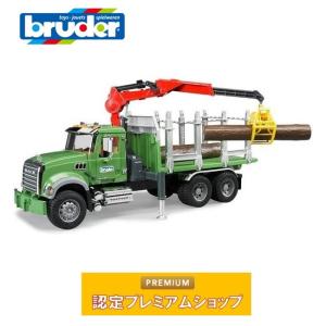 bruder ブルーダー MACK ティンバートラック BR02824 おもちゃ 車 はたらく車 クレーン トラック 林業 材木 輸送｜morinokobito
