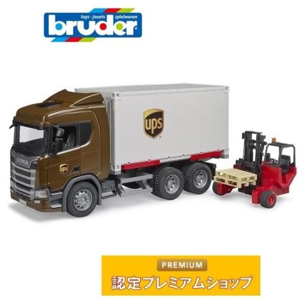 5のつく日 bruder ブルーダー SCANIA UPS &amp; フォークリフト BR03582 おも...