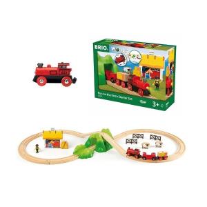 ギフト 乗り物おもちゃ 木のおもちゃ 木製レールセット Brio ブリオ バッテリーパワー機関車ファーム