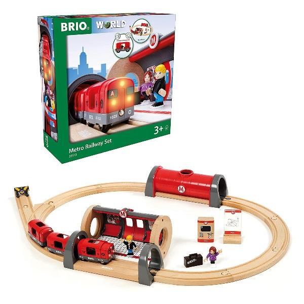 BRIO ブリオ メトロレールウェイセット33513 | おもちゃ 木のおもちゃ 電車 汽車 レール...