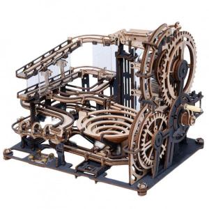 DIY つくるんです！ 手回しコースター マーブルナイトシティ 664814-LGA01 日本語 Robotime 立体パズル 木製パズル 3Dウッドパズル