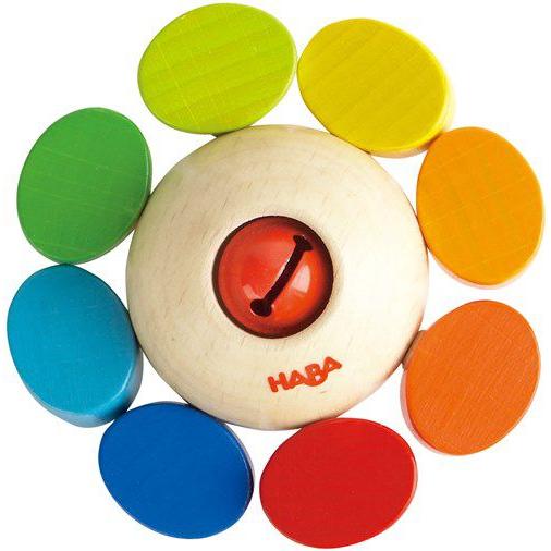 木のおもちゃ ベビーラトル ベビー 知育玩具 HABA ラトル・カラーフラワー HA3251 ハバ