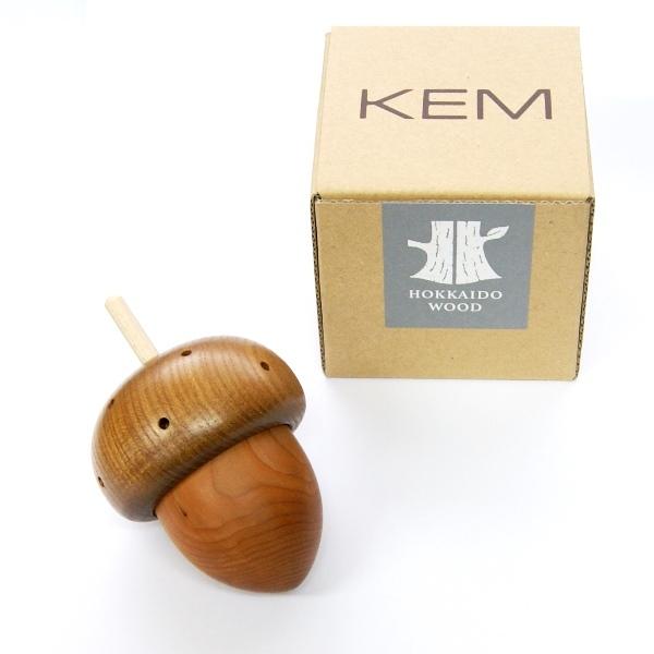 KEM どんぐりコロコロ（Ｌ）| 木のおもちゃ こま コマ 津別木材工芸社 北海道