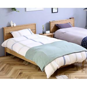 ベッド セミダブルベッド フレーム 木製 節あり ナチュラル 北欧 シンプル おしゃれ 高級感 宮付...