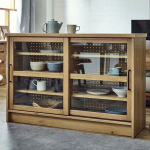 ICHIBA（市場） キャビネット 棚 天然木 マホガニー アンティーク風