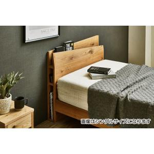 ベッド セミダブルベッド フレーム 木製 節あり ナチュラル 北欧 シンプル おしゃれ 高級感 宮付...