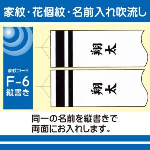 徳永鯉 鯉のぼり用 名前入れ F-6 縦書き 同一名入れ 太楷書体｜祭・人形の森景