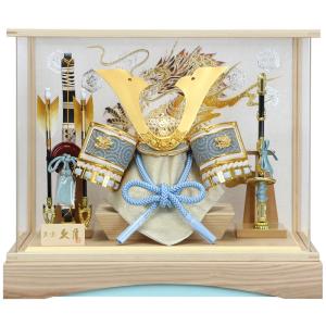 五月人形 久月 ケース飾り 兜飾り 白木台 アク...の商品画像