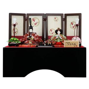 久月 雛人形 親王飾り 小三五親王 楢台屏風 2033 D-63 : 祭・人形の森