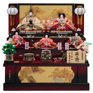 雛人形セット ガラスケース付き　三段飾り　七人飾り　お雛様　平安清玉作 楽天市場】雛人形 清玉作の通販