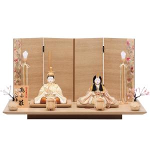 久月 雛人形 親王飾り 小三五親王 楢台屏風 2033 D-63 : 祭・人形の森