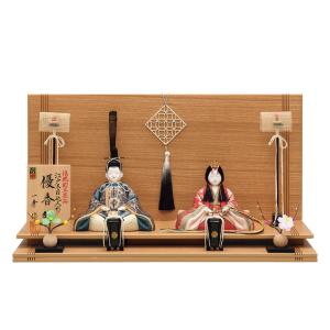 久月 雛人形 親王飾り 小三五親王 楢台屏風 2033 D-63 : 祭・人形の森