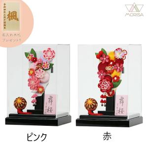 羽子板 初正月 花づくし 7号 ケース飾り アクリルケース舞桜(黒)