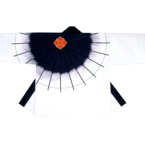 祭・踊り袢天 白地に傘 B9303  お祭り用品