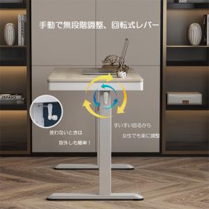 昇降デスク 手動 昇降テーブル 幅100cm ...の詳細画像3