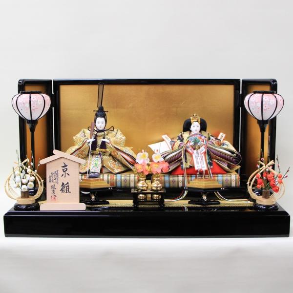 安藤桂甫作 京雛 十一番 雅印 N0.9A 親王飾り （三曲金屏風平飾り）