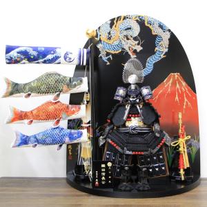 五月人形 兜 鎧 豪華 鎧飾り 鎧平飾り 武士道7号鎧金屏風セット : 人形