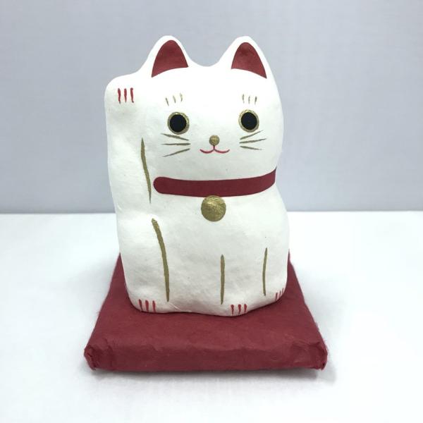 和雑貨 はりこーシカ 招き猫 白 和風 小物 置物 縁起もの 正月 インテリア 張り子 お祝い 開店...