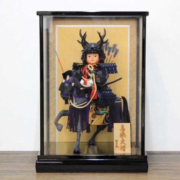 五月人形 3号 本多忠勝公馬乗り大将ケース飾り