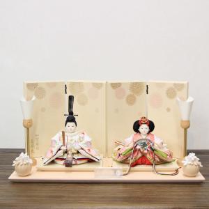 久月 雛人形 リカちゃん ひな人形 コンパクト収納飾り 親王飾り 白