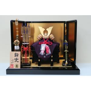 平安一水作 8号極上竹雀之兜黒小札赤糸縅平飾りの商品画像