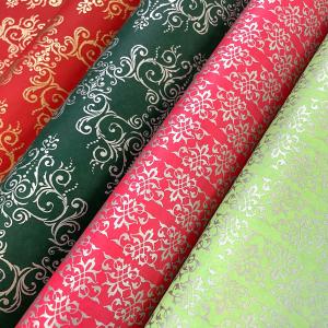 友禅和紙 洋風 唐草模様 金 銀 赤 緑 ぼたん色 ピンク