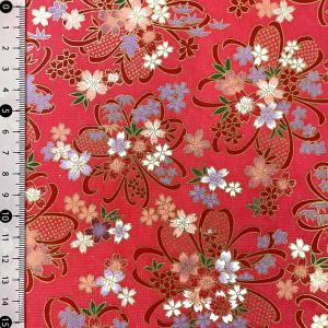 華やかな友禅和紙 赤いリボンと桜 赤 菊判 大...の詳細画像2
