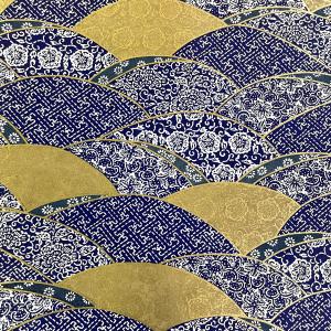 獅子毛 伝統紋様 美術紙 機械漉 和紙 クリーム色 小さいサイズ