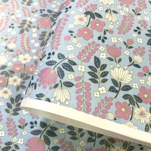金色が華やかな加賀友禅 和紙 亀甲花菱 紺 青 大判 約63x93cm 千代紙