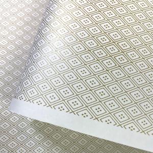 金色が華やかな加賀友禅 和紙 菱型 白 金 大判 約63ｘ93cm