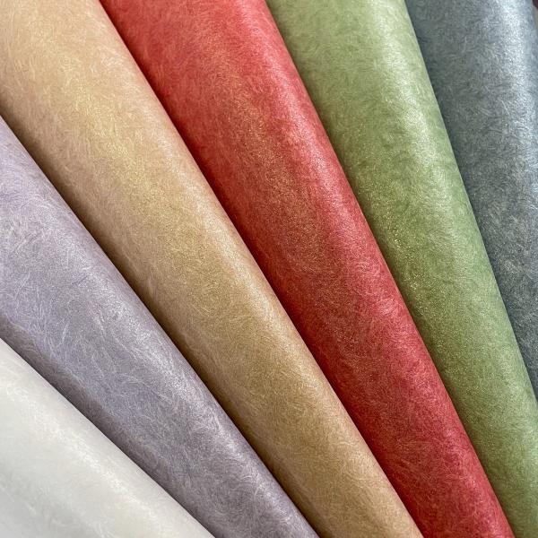 光輝紙 機械漉 和紙 ラメ入り 上品 赤 青 緑 藤色 白茶色 白 4/6判 大判 80x110cm