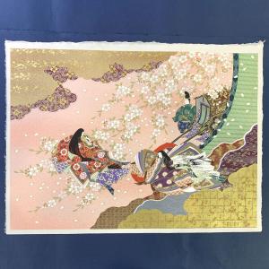 木版 手摺り和紙 京千代 歌舞伎 隈取柄 62 小判 厚手 26 x 38cm : 森田