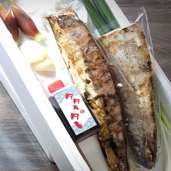 カンパチのわら焼きタタキセット （2節（背・腹）、薬味、自家製タレ） 冷蔵便 かんぱち カンパチ 宇...