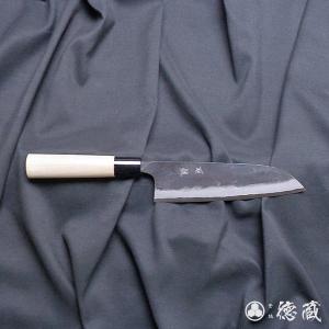 越前打刃物 越前数馬作 天城 三徳包丁 170mm 黒打 青二鋼 SGW八角柄