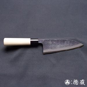 徳蔵刃物 / 黒打ち小出刃包丁 105mm 両刃 青紙2号 胡桃 土佐包丁 楽天市場】黒打ち小出刃包丁 105mm/両刃/青紙2号/胡桃/日本製/徳蔵刃物