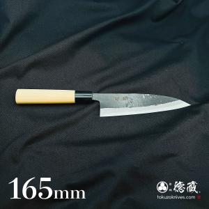 薄刃磨き片刃包丁 210mm 片刃 白紙2号 八角朴 久兵衛 日本製 徳蔵刃物