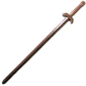 カンフー武具・木製青龍刀（柳葉刀） 赤樫もしくはブナ木製 : お土産