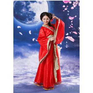 唐装漢服 中華民族服 中国古代宮廷風衣装 チャイナドレス 赤 hhy001
