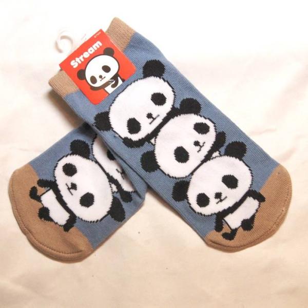 のっかりパンダ ソックス CSS0498-BL